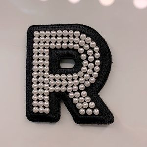 Stoney Clover Pearl Letter R Patch